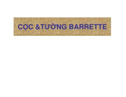 Bài giảng Cọc và tường barrette - Phần I: Khái niệm cơ bản