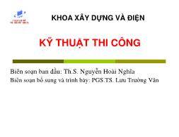 Bài giảng Kỹ thuật thi công - Chương 5: Công tác gạch đá - Nguyễn Hoài Nghĩa