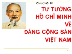 Bài giảng môn học Tư tưởng Hồ Chí Minh - Chương IV: Tư tưởng Hồ Chí Minh về Đảng Cộng sản Việt Nam