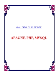 Giáo trình Cơ sở dữ liệu - APACHE, PHP, MYSQL