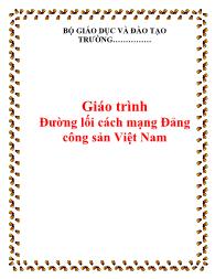 Giáo trình Đường lối cách mạng Đảng công sản Việt Nam