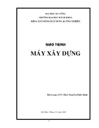 Giáo trình Máy xây dựng - Nguyễn Phước Bình