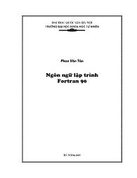 Giáo trình Ngôn ngữ lập trình Fortran 90 - Phan Văn Tân