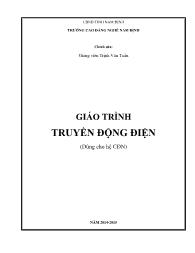 Giáo trình Truyền động điện - Trịnh Văn Tuấn (Phần 1)