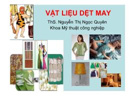 Giáo trinh Vật liệu dệt may - Nguyễn Thị Ngọc Quyên