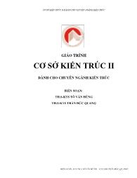 Giáp trình Cơ sở kiến trúc II - Tô Văn Hùng (Dành cho chuyên ngành kiến trúc)