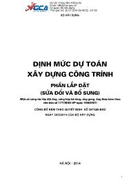 Tài liệu Định mức dự toán xây dựng công trình - Phần: Lắp đặt