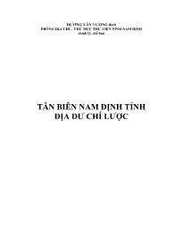 Tài liệu Tân biên Nam Định tỉnh địa dư chí lược - Dương Văn Vượng (Phần 1)