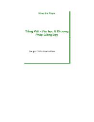 Tài liệu Tiếng Viêt - Văn học và phương pháp giảng dạy (Phần 1)