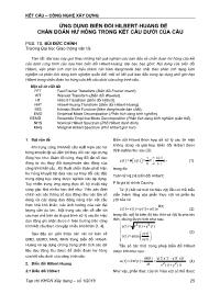 Ứng dụng biến đổi Hilbert-Huang để chẩn đoán hư hỏng trong kết cấu dưới của cầu