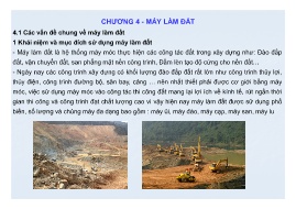 Bài giảng Máy xây dựng - Chương 4: Máy làm đất - Nguyễn Văn Dũng