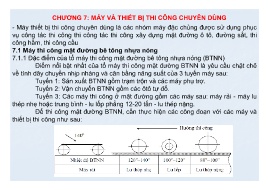 Bài giảng Máy xây dựng - Chương 7: Máy và thiết bị thi công chuyên dùng - Nguyễn Văn Dũng