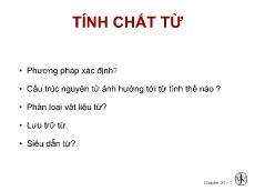 Bài giảng Tính chất từ - Cao Xuân Việt