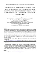 Finite element modelling of rectangular concrete-filled steel tube stub columns incorporating high strength and ultra-high strength materials under concentric axial compression