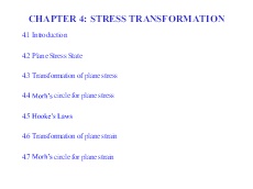 Giáo trình Strength of Materials - Chapter 4: Stress transformation
