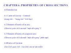 Giáo trình Strength of Materials - Chapter 6: Properties of cross sections