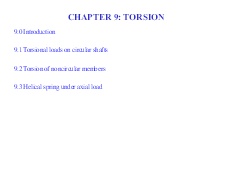Giáo trình Strength of Materials - Chapter 9: Torsion
