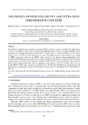 Mix design of high-volume fly ash ultra high performance concrete