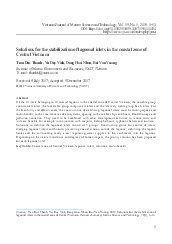 Solutions for the stabilization of lagoonal inlets in the coastal zone of Central Vietnam